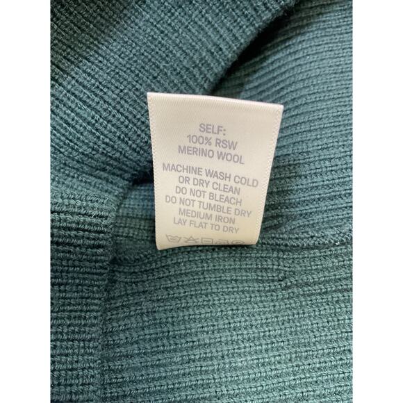 Lapointe Green Merino Wool Off Shoulder Top Size M - Picture 5 of 5